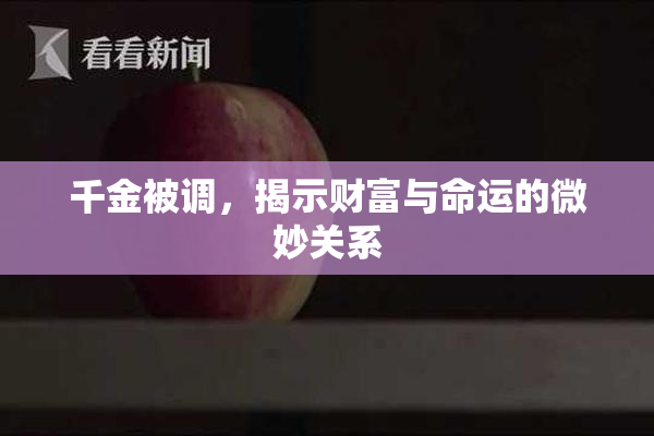 千金被调，揭示财富与命运的微妙关系