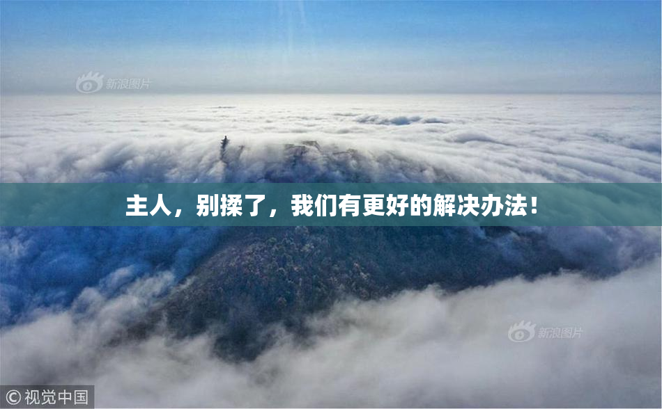 主人，别揉了，我们有更好的解决办法！