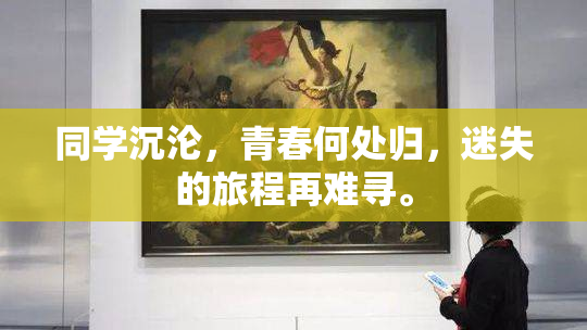同学沉沦，青春何处归，迷失的旅程再难寻。