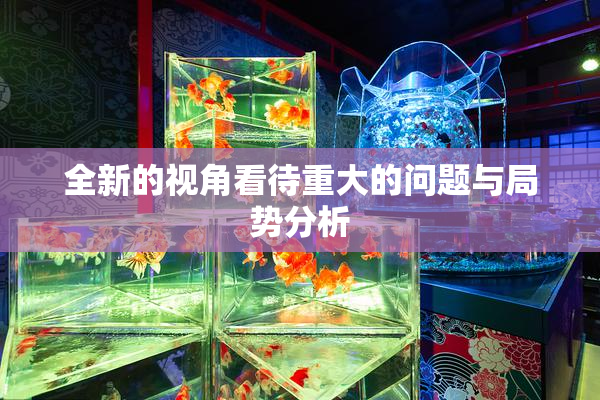 全新的视角看待重大的问题与局势分析