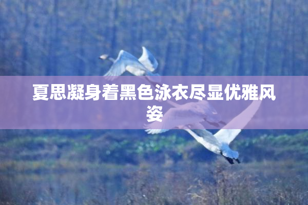 夏思凝身着黑色泳衣尽显优雅风姿