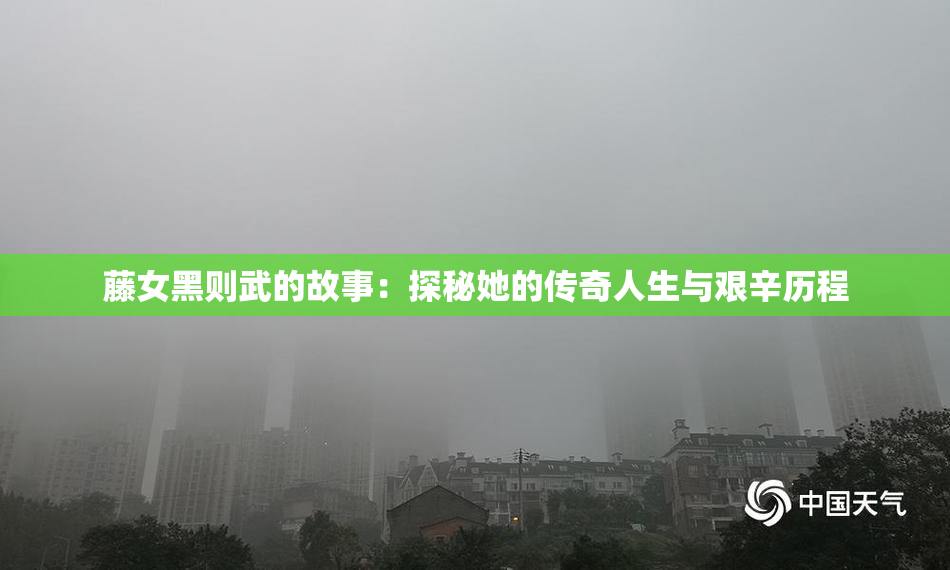 藤女黑则武的故事：探秘她的传奇人生与艰辛历程