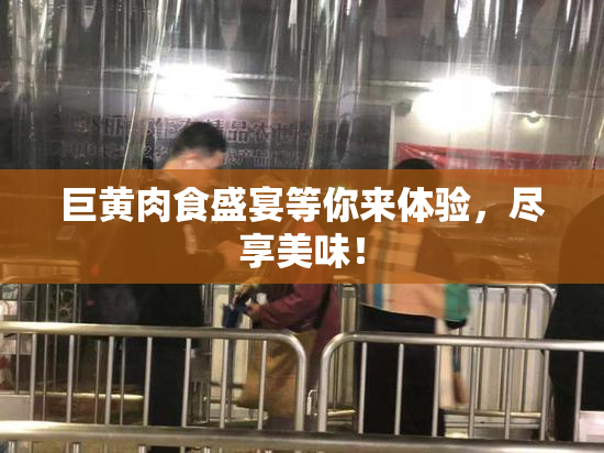 巨黄肉食盛宴等你来体验，尽享美味！