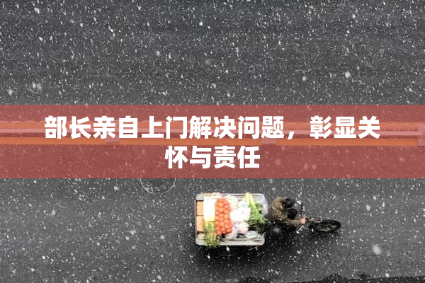 部长亲自上门解决问题，彰显关怀与责任