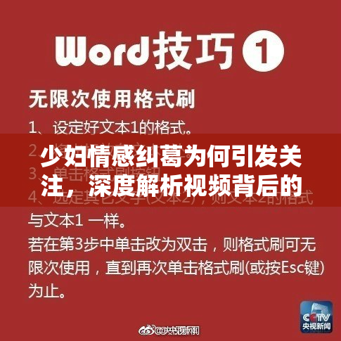 少妇情感纠葛为何引发关注，深度解析视频背后的故事