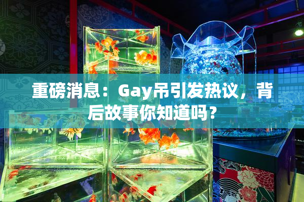 重磅消息：Gay吊引发热议，背后故事你知道吗？