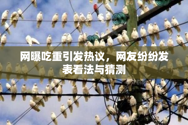 网曝吃重引发热议，网友纷纷发表看法与猜测