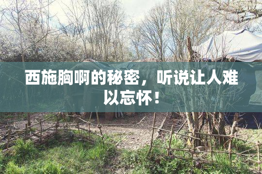 西施胸啊的秘密，听说让人难以忘怀！