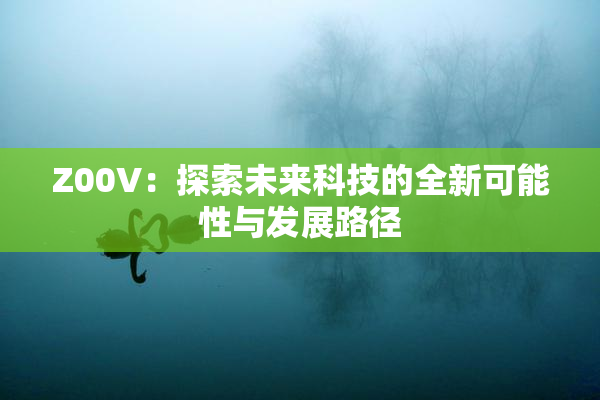 Z00V：探索未来科技的全新可能性与发展路径