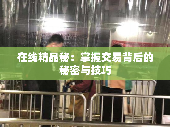 在线精品秘：掌握交易背后的秘密与技巧