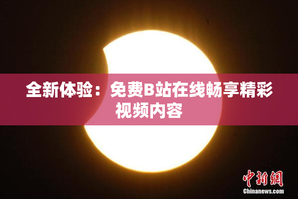 全新体验：免费B站在线畅享精彩视频内容
