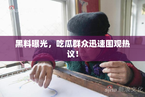 黑料曝光，吃瓜群众迅速围观热议！