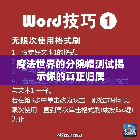 魔法世界的分院帽测试揭示你的真正归属