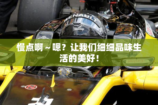 慢点啊～嗯？让我们细细品味生活的美好！