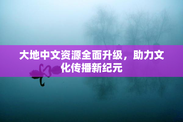 大地中文资源全面升级，助力文化传播新纪元